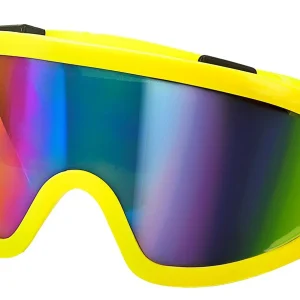 Occhiali da Sci o Snowboard Anni 80 Giallo Neon