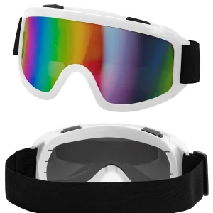 Occhiali da Sci o Snowboard Anni 80 Bianchi