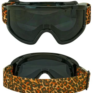 Occhiali da Sci o Snowboard Anni 80 Leopardo