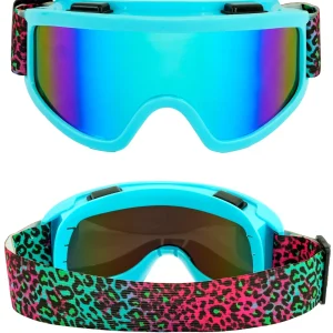 Occhiali da Sci o Snowboard Anni 80 Leopardo Multicolore