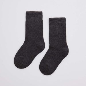 Calzini per bambini in cotone antracite