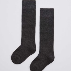 Calzini lunghi da bambino in cotone antracite
