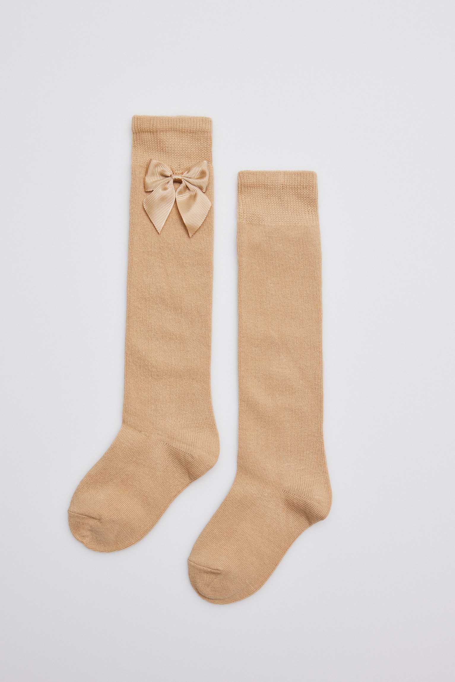 Calzini lunghi color cammello - immagine 2