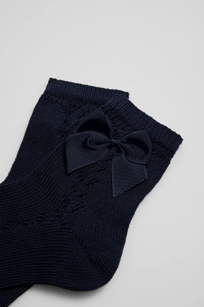 Calzini per bambini traforati blu scuro - immagine 3