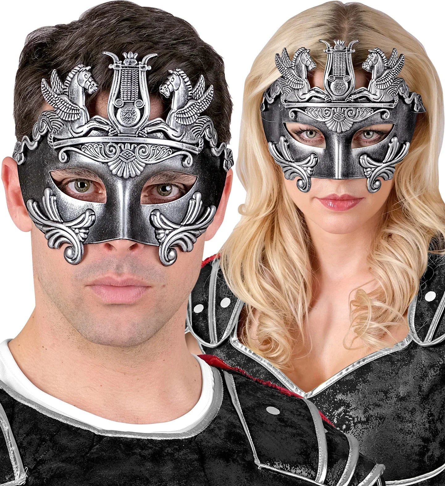 Maschera Greca o Romana Argento - immagine 5