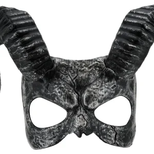 Maschera di Diavolo Nero con Corna
