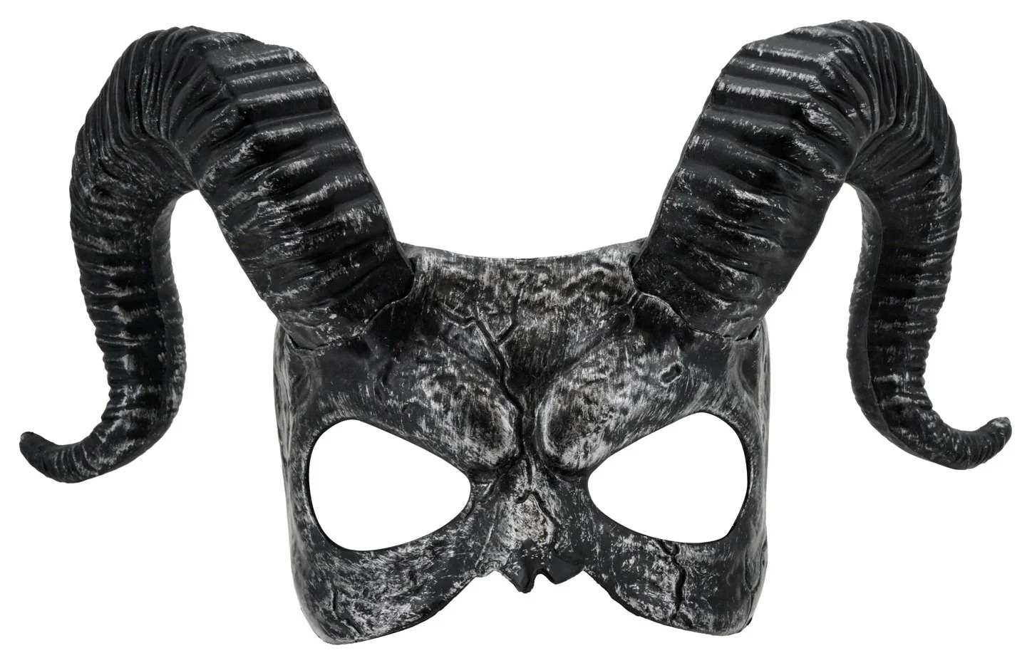 Maschera di Diavolo Nero con Corna - immagine 2