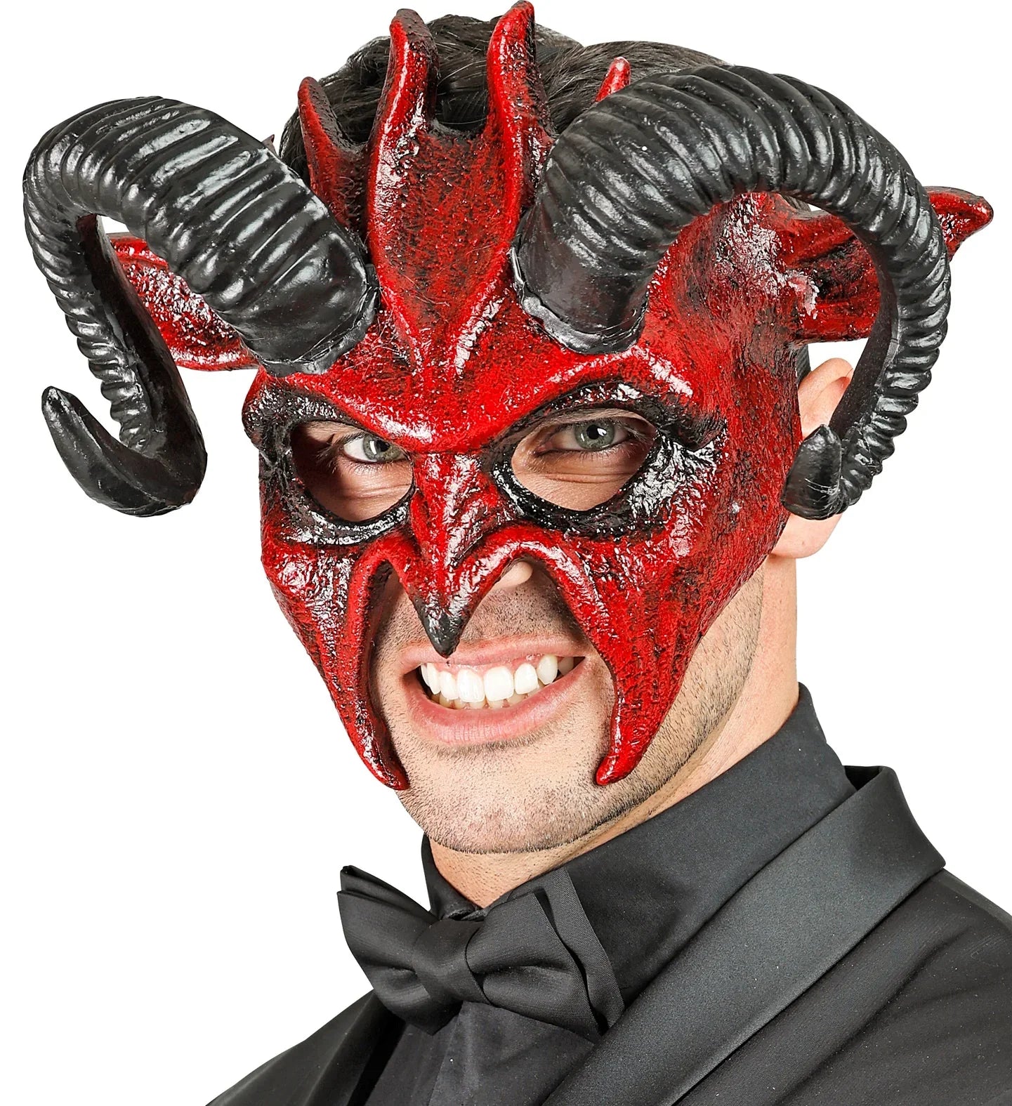 Maschera di Demone Satana con Corna - immagine 4
