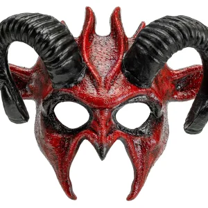 Maschera di Demone Satana con Corna