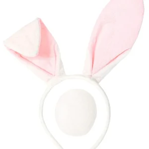 Kit di Coniglio con Coda e Cerchietto con Orecchie