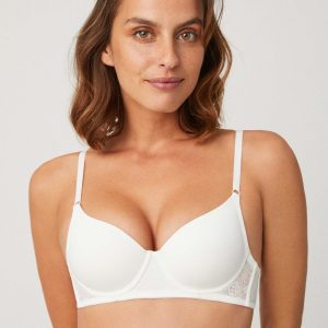 Reggiseno push up imbottito con ferretto color avorio