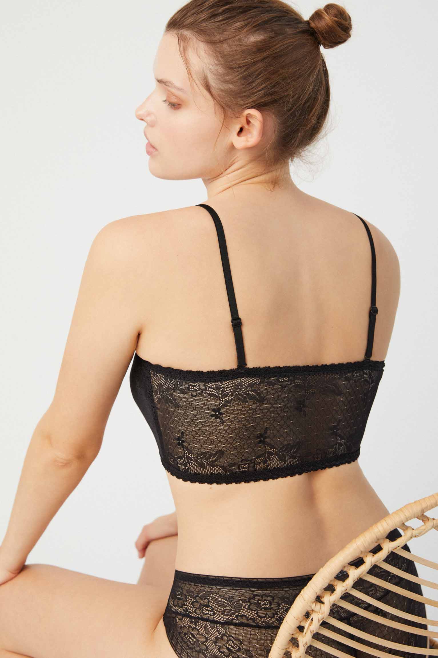 Fascia senza spalline multiposizione nera - immagine 3