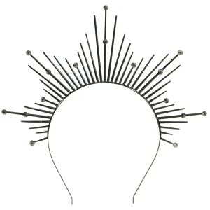 Cerchietto con Aureola Nera con Pietre Preziose