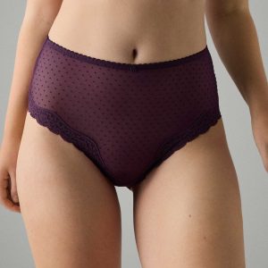 Mutandine plumetis viola alte