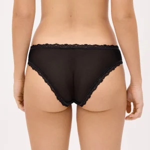Mutandine brasiliane con pizzo nero