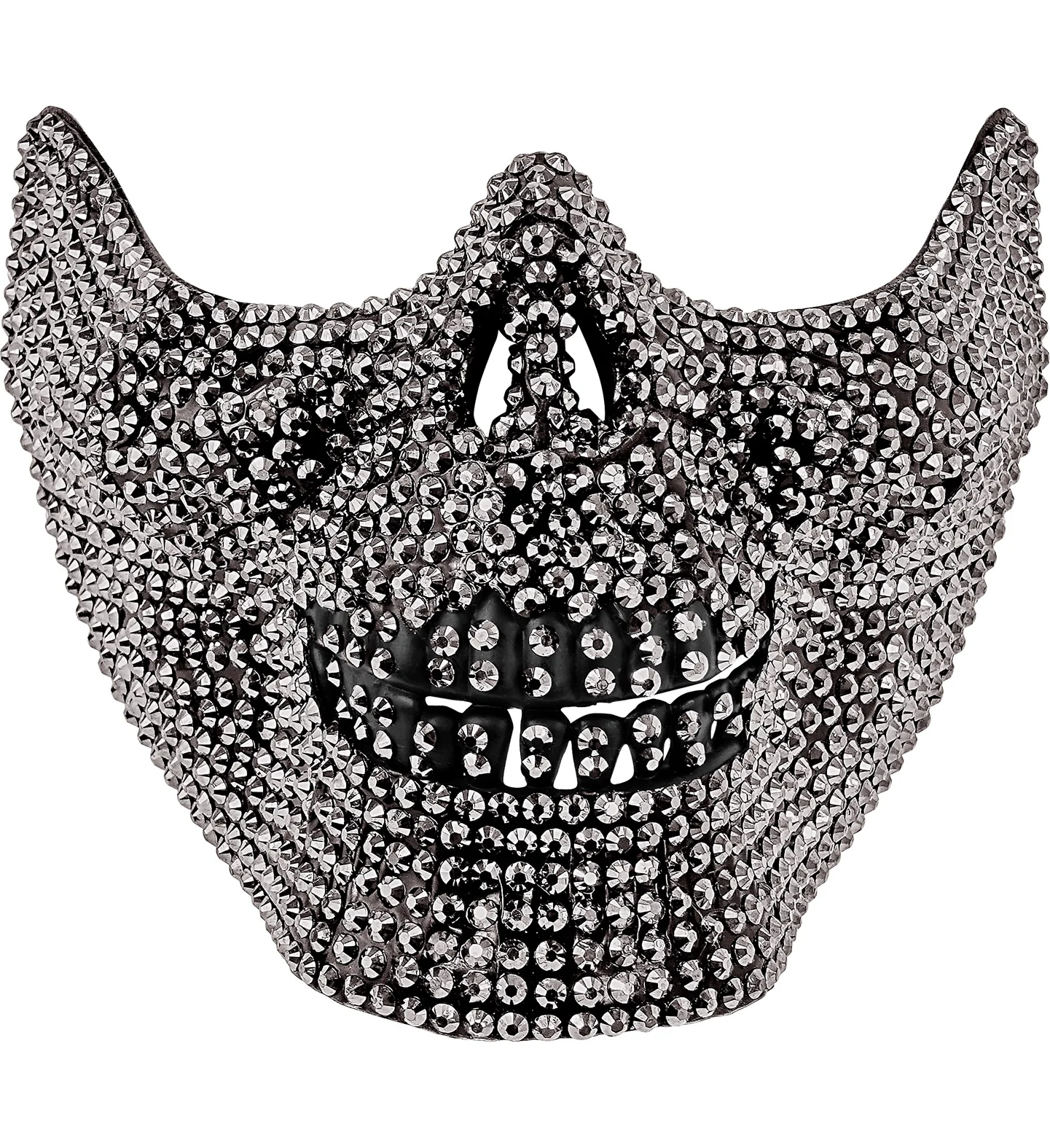 Media Maschera di Teschio con Pietre di Strass - immagine 2