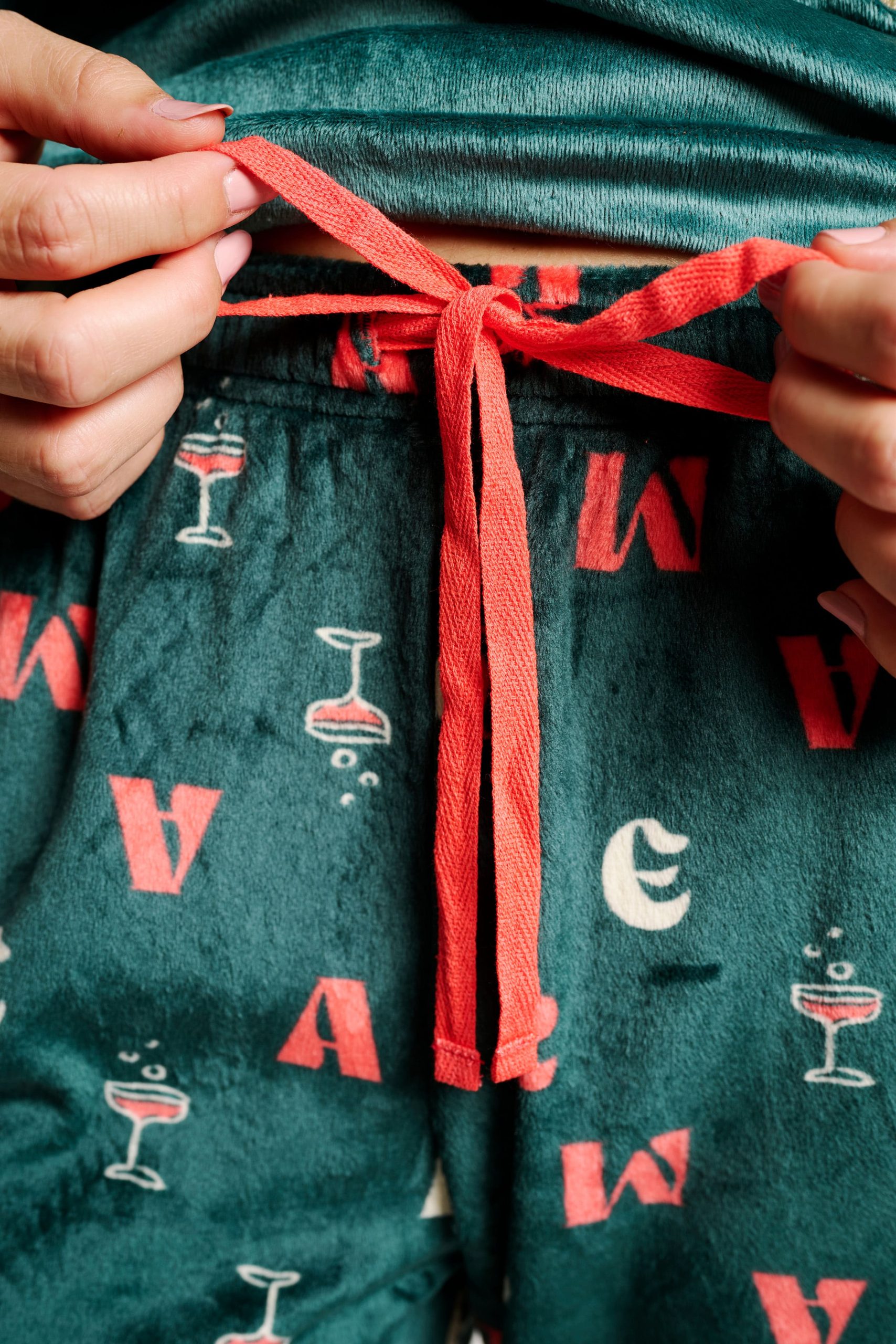 Pigiama in velluto stampato Amore mio | MUYDEMI - immagine 3