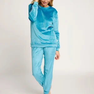 Pigiama in velluto blu | MUYDEMI