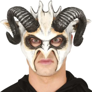 Maschera di ariete satanico con corna