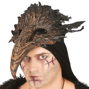Maschera da Demone con Becco e Piume