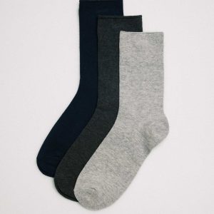 Confezione da 3 calzini basic da donna assortiti senza polsino