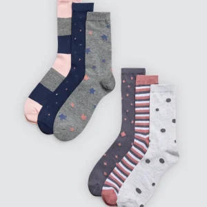 Confezione da 6 calzini stampati