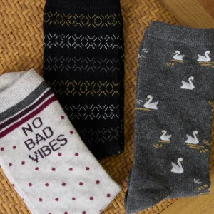 Confezione da 3 calzini stampati No Bad Vibes