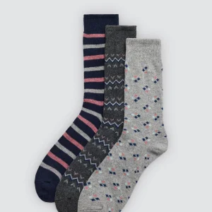 Confezione da 3 calzini di lana stampati