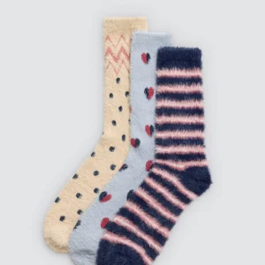 Confezione da 3 calzini extra morbidi in pelliccia stampata