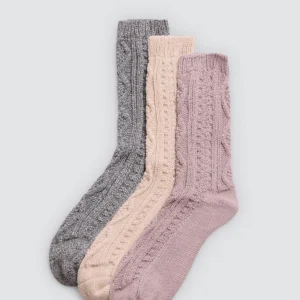 Confezione da 3 calzini da donna extra morbidi con texture jersey