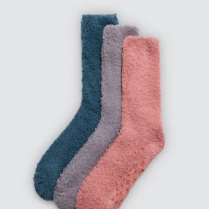 Confezione da 3 calzini da donna extra morbidi e antiscivolo