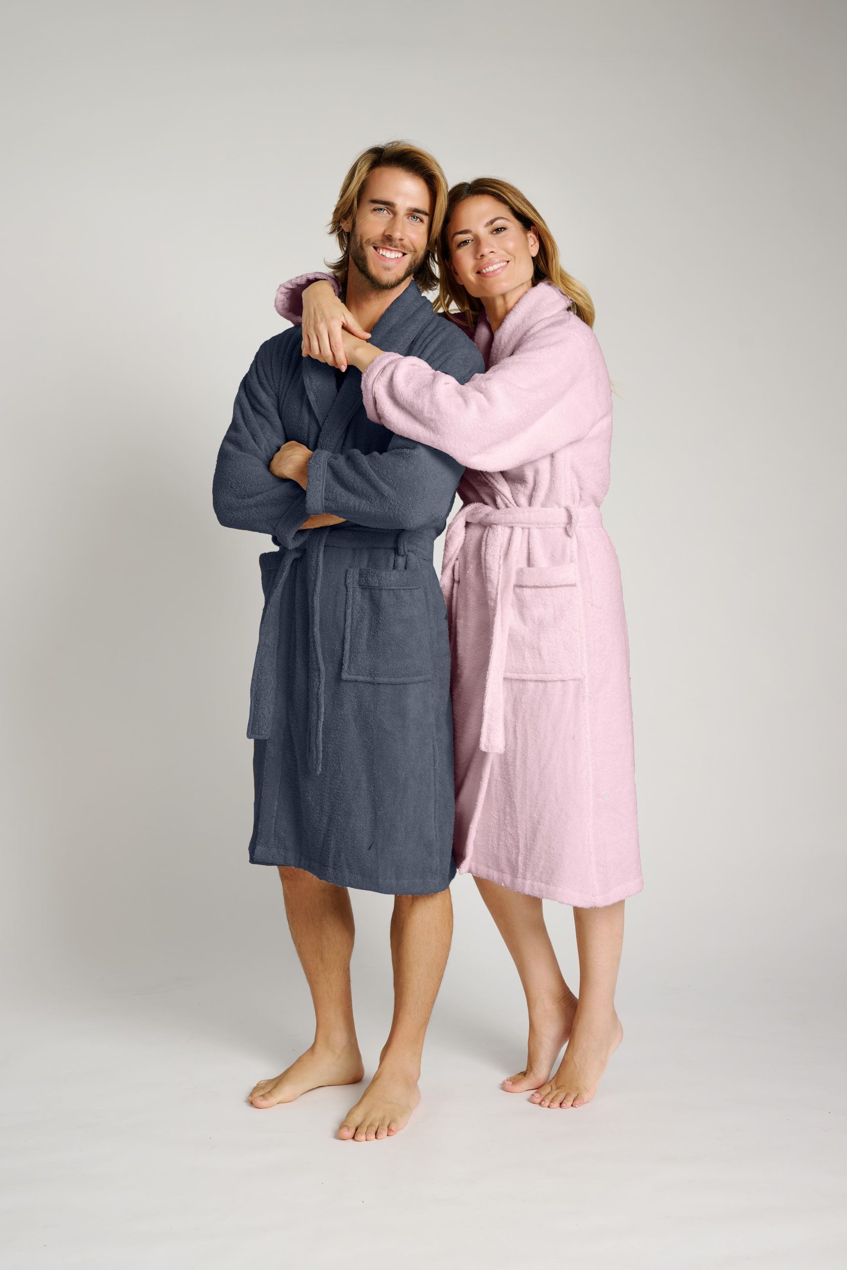 Accappatoio da doccia unisex blu navy | MUYDEMI - immagine 3