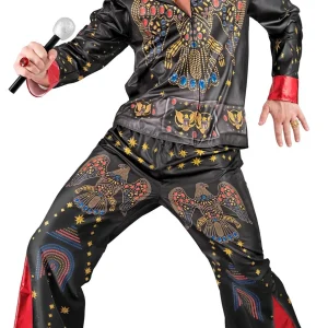 Costume di Elvis Presley Nero per Uomo