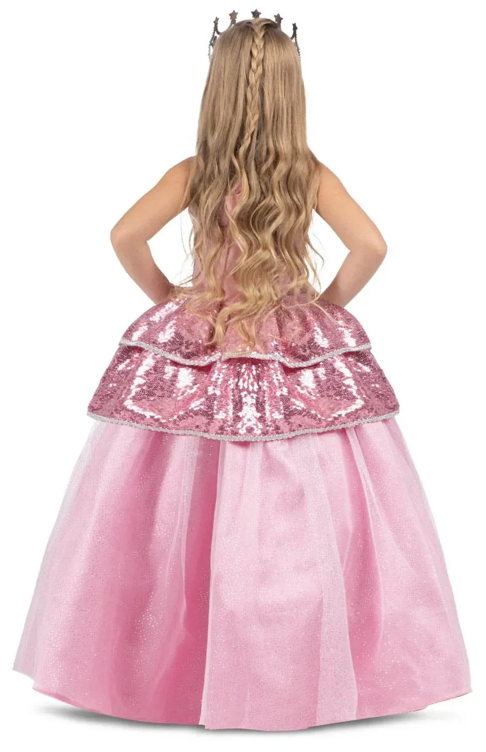 Costume da Principessa Rosa con Paillettes per Bambina - immagine 5