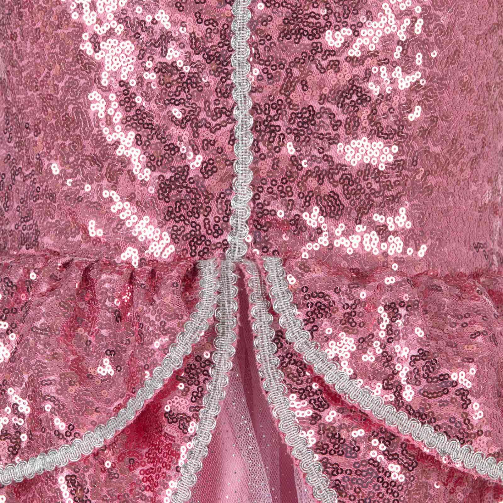 Costume da Principessa Rosa con Paillettes per Bambina - immagine 6