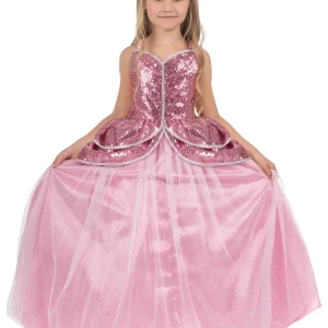 Costume da Principessa Rosa con Paillettes per Bambina