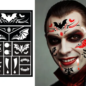 Plantilla Adhesiva di Trucco da Vampiro