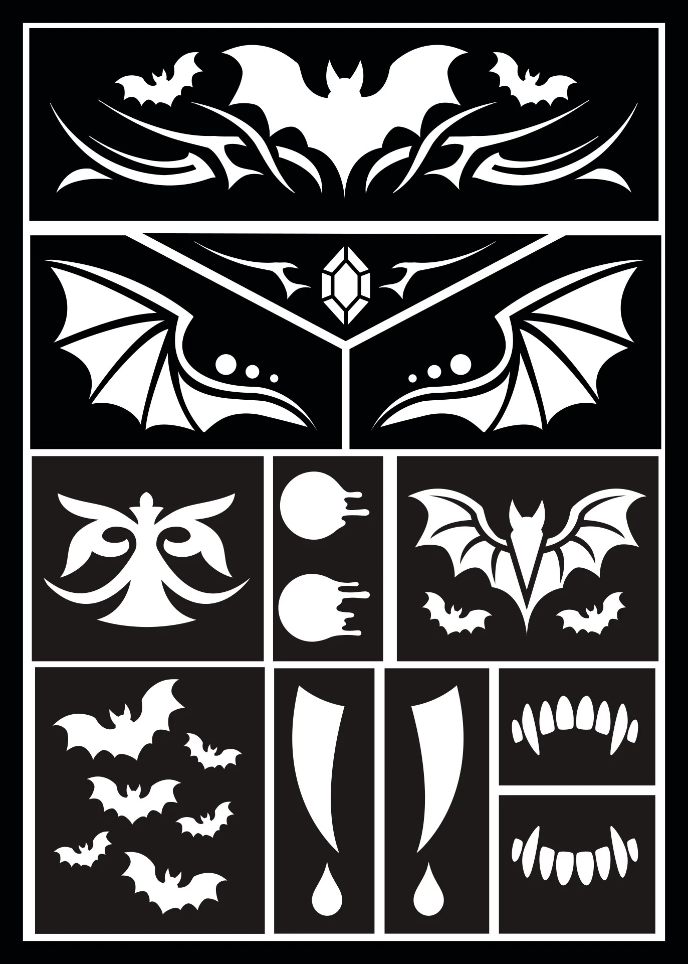 Plantilla Adhesiva di Trucco da Vampiro - immagine 4