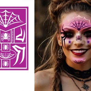 Plantilla Adhesiva di Trucco di Ragno