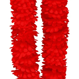 Collare Hawaiano di Fiori Tropicali Rossi