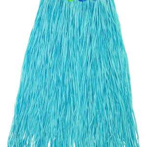 Gonna Hawaiana Blu con Fiori Tropicali Colorati