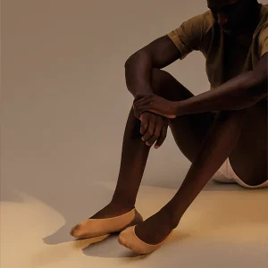 Calzini invisibili da mignolo in cotone beige