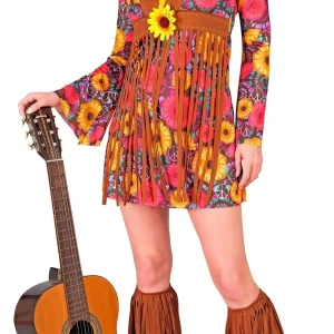 Costume Hippie con Stampa di Girasoli per Donna