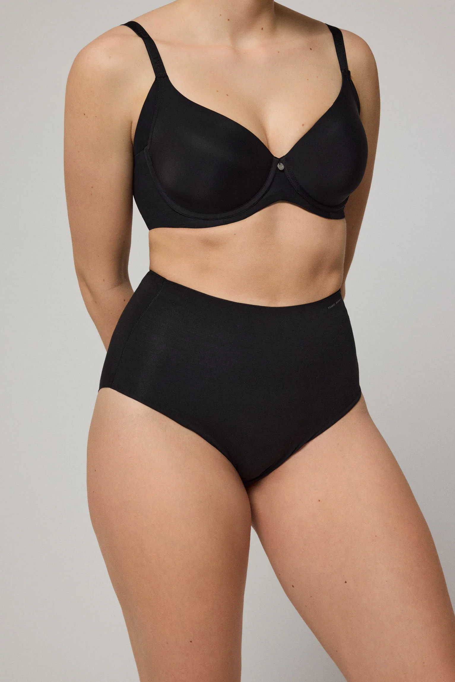 Slip riducente laser in cotone media compressione nero