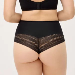 Perizoma modellante a compressione media in pizzo nero