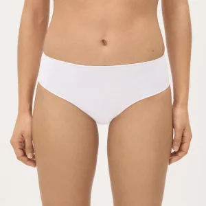 Slip midi hipster in cotone bianco