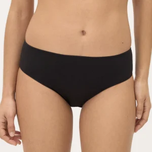 Slip midi hipster in cotone nero