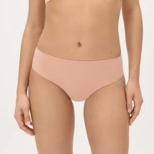 Slip midi hipster in cotone color carne