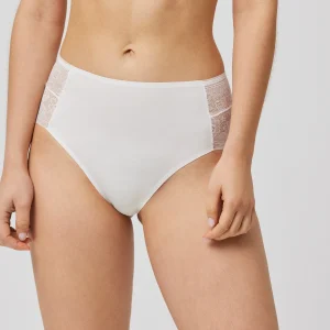 Maxi slip invisibile con pizzo avorio