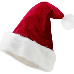 Cappello di Babbo Natale in Velluto per Adulto